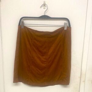 Chic brown Pencil Skirt ( suede)